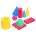 thumbnail image 3 of 1 Set Geometric Solids Set For Kids Rectangular Cube Cylinder Cone Sphere For Learning Geometry Spatial Imagination School Home Educational, 3 of 3