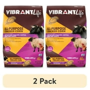 (2 pack) Vibrant Life All-Purpose Cracked Corn Animal Feed, 40 lb