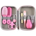 thumbnail image 1 of Kit de aseo para bebés, artículos para el cuidado de la salud del bebé, artículos esenciales para recién nacidos, bebés, niños pequeños, cepillo de pelo de seguridad, peine, cortaúñas, cortauñas para niñas y niños, mantiene limpio (rosa # 1) Sincero Electrónica, 1 of 2