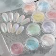 thumbnail image 3 of Polvo de Hada de uñas cromadas blancas, purpurina iridiscente, pigmento tipo espejo Aurora, arte holográfico para uñas, accesorios para manicura NFX01, 3 of 4