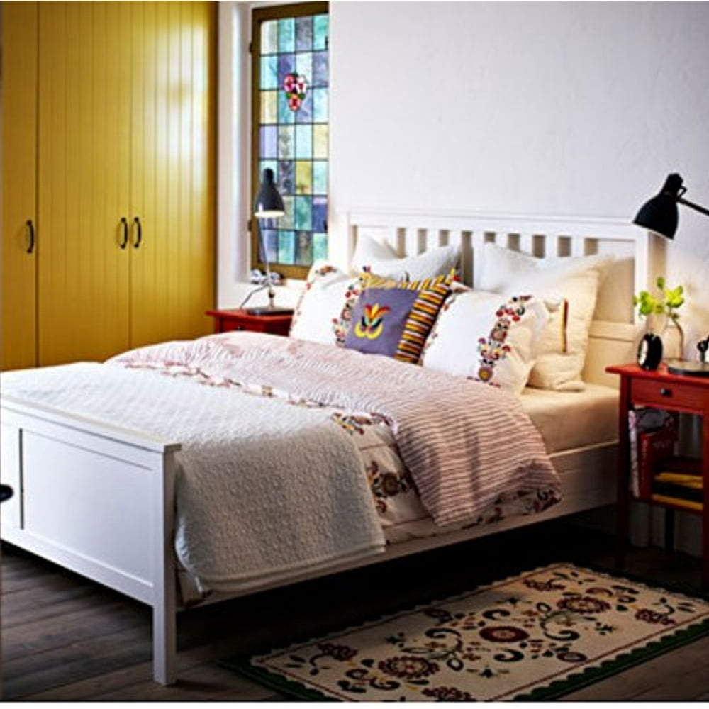 Ikea Hemnes Full Bed Frame White Wood - Walmart.com - Walmart.com
