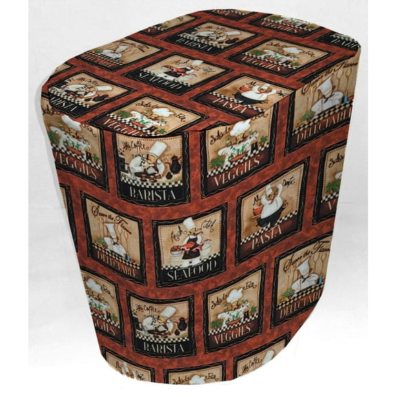 Fat Chefs Food Processor Cover by Penny's Needful Things (Small, Bistro Chefs)