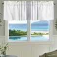 thumbnail image 3 of Grey Vertical Striped Farmhouse Short Window Curtain Valances, White Modern Simple Geometric Rod Pocket Kitchen Valances for Living Room Bedroom Bathroom Cafe 54" x 18", 3 of 8