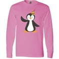 thumbnail image 3 of Inktastic Cute Penguin, Penguin With Party Hat Long Sleeve T-Shirt, 3 of 5