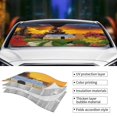 thumbnail image 3 of Yiaed Fall Village Scenery Print Car Windshield Sunshade Front Auto Car Front Window Sun Shade Foldable Sun Visor Shield Cover Auto Accessories for Sedan SUV Truck-Medium, 3 of 5