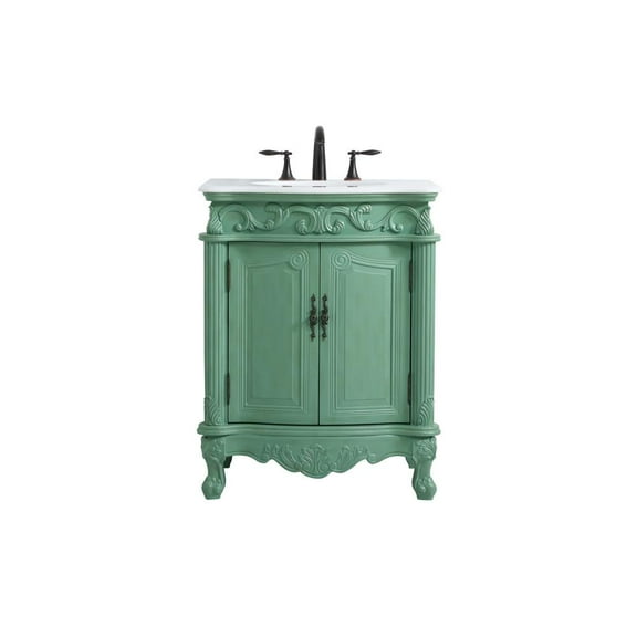 Elegant Kitchen and Bath 27 inch Single Bathroom vanity in vintage mint