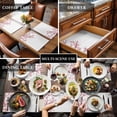 thumbnail image 3 of Cherry Blossom Placemats for Dinning Table Set of 6, Spring Pink Floral Branches Watercolor Burlap Kitchen Place Mats Waterproof Cloth Table Mats, Indoor Outdoor Placemats Easy Clean Dinner Decor, 3 of 8