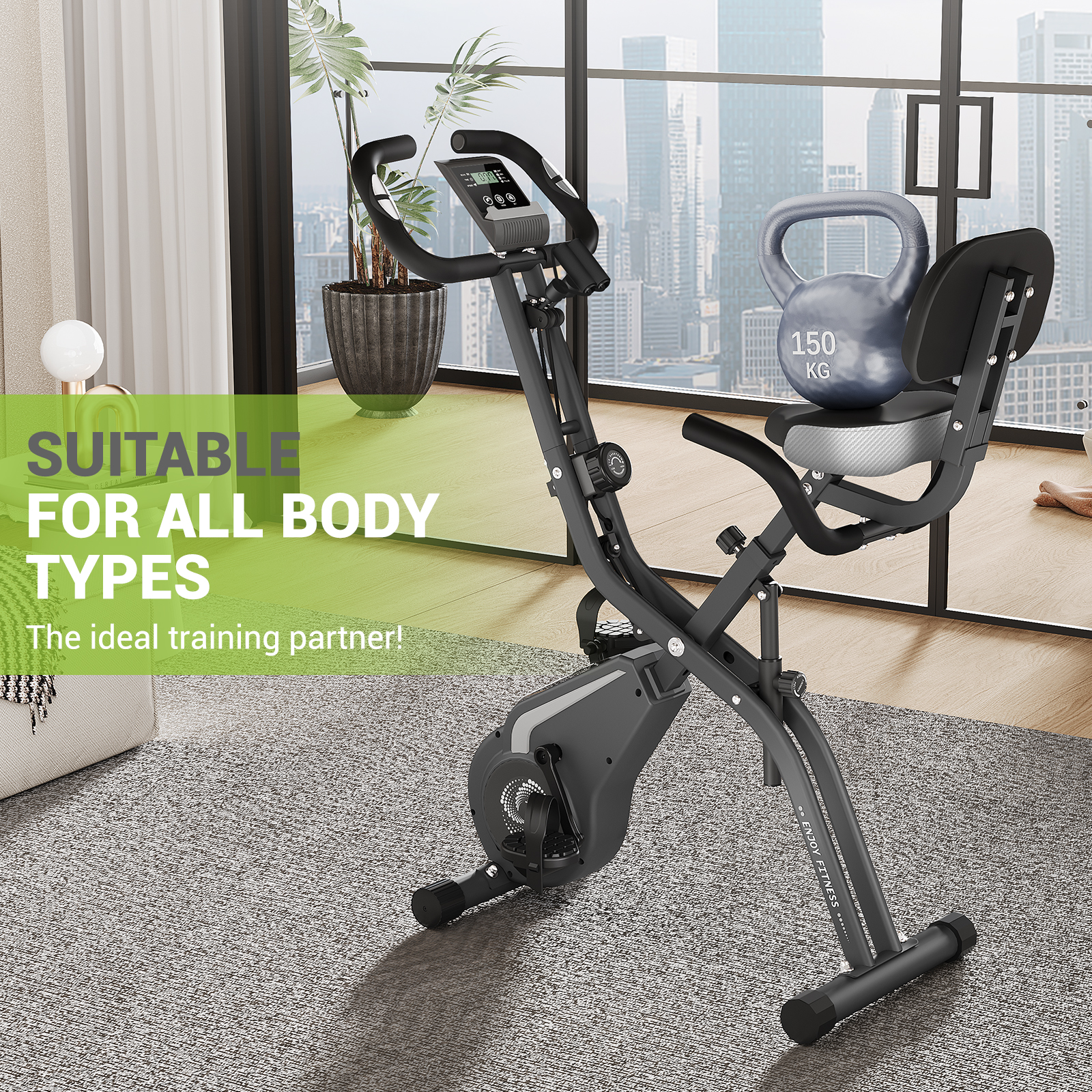 Dprodo Folding Exercise Bike with Magnetic Resistance photo 5