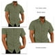 thumbnail image 5 of Camisa con Botones para Hombre, Manga Corta, Doble Bolsillo, Color Puro, Transpirable, Camisa Informal para Hombre para Fiesta de Trabajo Diaria, OD Verde M, 5 of 6