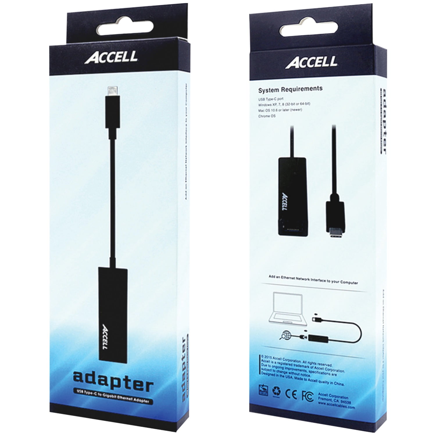 Accell U187b 001b Usb C To Gigabit Ethernet Adapter Walmart Com Walmart Com