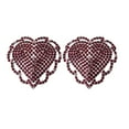 thumbnail image 5 of Womens Heart Rhinestones Nipple Covers Reusable Adhesive Pasties Raves Party Breast Petals Sticky Bras Nipple Stickers, 5 of 9