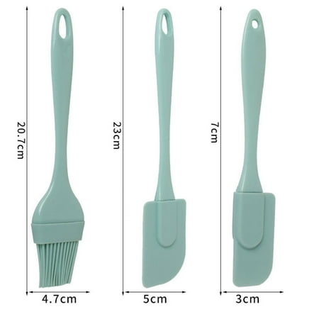 

3pcs BBQ Brush and Spatula Set High Temperature Resistant Kit Ergonomic Design for BBQ Cutting Roast Meat