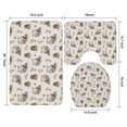thumbnail image 3 of White Buffalo Pattern Bathroom Rugs Sets 3 Piece,Toilet Cover Set,Absorbent Non Slip Bathroom Mats Sets with U-Shaped Contour Rug Toilet Rug Set, 3 of 5