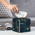 thumbnail image 4 of Tissue Box Cover, Cute Macaw Toucan Palm Tree Leather Tissue Box Holder - Tissue Case Facial Paper Organizer for Bathroom, Vanity Countertop, Tabletop, Car, Night Stands,, 4 of 5