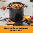thumbnail image 2 of Juego de olla de fondo grueso Granite Ware 8 L negro moteado, 2 of 8