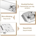 thumbnail image 4 of 2 Pcs Door Locks Hasp Latch, 5 Inch Stainless Steel Safety Packlock Clasp, Extra Thick Hinge Lock with Screws, Brushed Finish, for Gate, Cabinet, Closet, Shed (5 INCH), 4 of 6