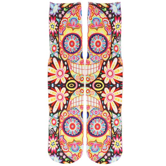 Benefeet Sox Mens Novelty Funny Crazy Socks Holiday Socks Halloween Wacky Floral Skull Socks Cool Skeleton Socks for Boys Kids 3D Printed Patterned Basketball Sock Funky Designer Socks Halloween Gifts