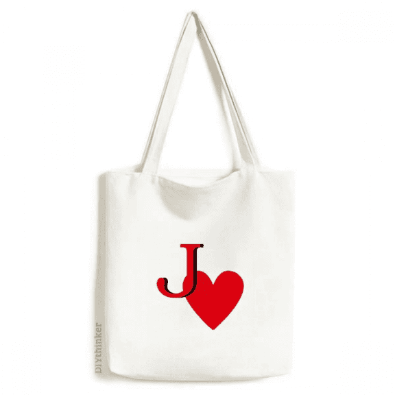 Love Jack Heart J Poker Tote Canvas Bag Shopping Satchel Casual Handbag