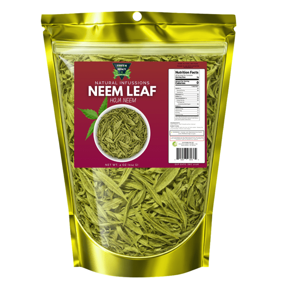 Green Royalty Neem Leaf Tea – Dried Neem Leaves, Loose Leaf Herbal Infusion, Natural Neem Tea for Daily Wellness, 4 oz