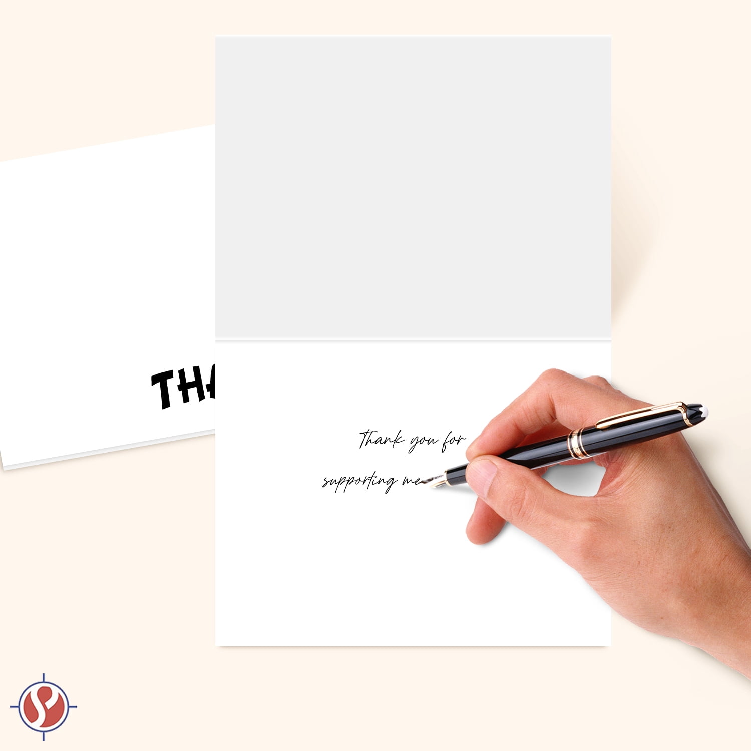 Thank You Card – 25 Bulk Set of Half-Fold Greeting Cards & Envelopes – Pre-Scored & Blank on the Inside – Elegant and Perfect for Weddings, Baby Shower, Graduation, Birthdays | 4.25 x 5.5 (A2 Size)