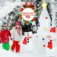 thumbnail image 3 of Patiojoy 6Ft Christmas Inflatable Tree with Snowman Outdoor Inflatable Xmas White Tree Decorations with Built-in Bright Lights, 3 of 10