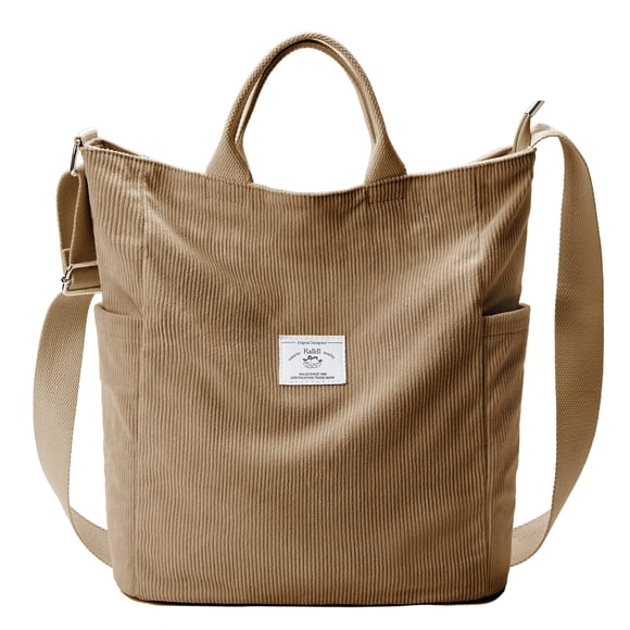Bolso de mano KALIDI de pana con cremallera, antisalpicaduras, para mujer