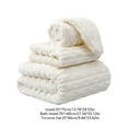 thumbnail image 3 of JGJJUGN Velvet Candy Striped Bath Towel Set - Soft Absorbent Face Wash Towels - Thickened Plush Bathroom Towels - Travel and Home Use - 3 Piece Gift Package - Stylish Color Options, 3 of 6