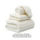 thumbnail image 3 of Set de toallas de rayas de terciopelo caramelo | Toalla de baño de poliéster suave y mullida 70x140 cm Toalla facial 35x75 cm Toalla para el pelo 25x60 cm | Absorbente resistente a arrugas | Set, 3 of 6