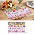 thumbnail image 6 of Happy Easter Placemats Set of 8, Spring Floral Eggs Butterfly Rabbits Purple Background Non-Slip Place Mats Washable Table Mats for Kitchen Dining Table Decorations Indoor/Outdoor, 6 of 9