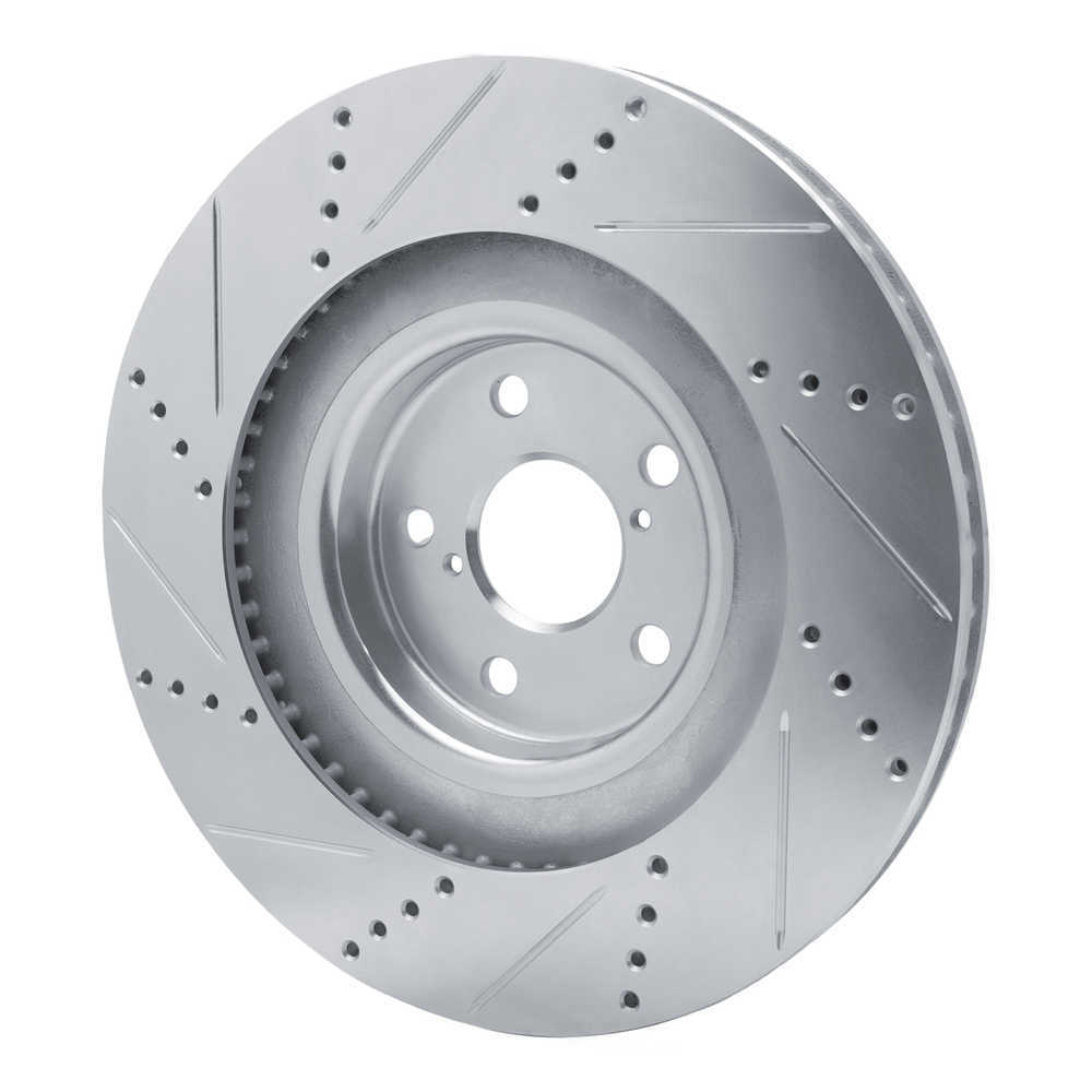 Dynamic Friction Company 631-75035D DFC Brake Rotor - Drilled And Slotted - Silver