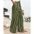 thumbnail image 6 of Mohiass Wide Leg Dress Pants for Women Business Casual Elastic Waist Comfy Work Pants Baggy Lounge Pants Trousers with Pocket Green M, 6 of 7