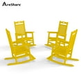 thumbnail image 7 of AreShark Outdoor Rocking Chair Set of 4, All Weather Resistant Patio Rocking Chair, HDPE Porch Rocker for Deck, Balcony, 380lbs, Yellow, 7 of 7
