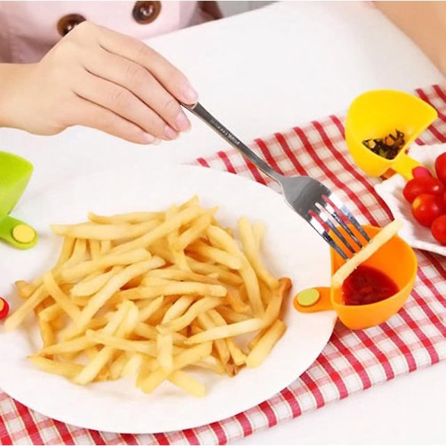 8pcs Dip Clips Dip Holders Salsa de tomate Sal Vinagre Especias Dip Contenedor Tazón XianweiShao 1327534020465