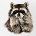 thumbnail image 2 of CafePress - Cute Humorous Watercolor Raccoon Blowing A Kiss Ca - Adjustable Unisex Printed Trucker Hat with Mesh Back, 2 of 8