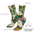 thumbnail image 4 of KLL Tropical Floral Jungle Print Womens Crew Socks Athletic Middle Tube Long Socks Novelty Socks Gifts For Men, 4 of 7