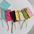 thumbnail image 6 of S 21 23 22 Love Heart Wavy Wrist Strap Silicone Case For Samsung Galaxy S23 S21 S22 Plus Ultra S20 Fe S21fe Lanyard Cover S20fe, 6 of 7