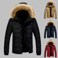 thumbnail image 6 of comerut Winter Down Coat Extra Thick Highly Warm Padded High Collar Men Jacket for Outdoor, 6 of 8