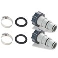 thumbnail image 1 of ZHAOCHENG Paquete de 2 adaptadores de manguera de abrazadera roscada de repuesto para kits de piscina Intex con mangueras de 1,5 y 1,25 pulgadas – Se adapta a bombas de filtración, generadores de clor, 1 of 5