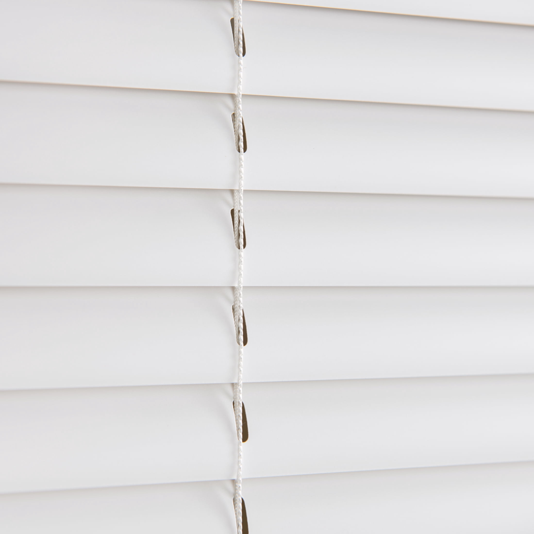 (2 pack) Mainstays Cordless Vinyl Light Filtering Window Blinds, White, 1 in Slats, 35 in W x 64 in L, 1-Piece