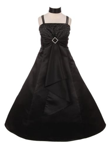 girls black occasion dress