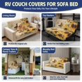 thumbnail image 6 of XYZCANDO Vintage Sunflower Butterfly Breathable RV Jackknife Sofa Slipcover, Stretch Washable Camper Folding Sofa Bed Protector for Travel Trailer Interior Decor, 6 of 7