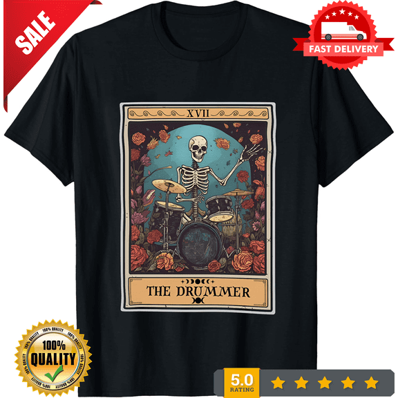 The Drummer Tarot Card Shirt, Drummer Shirt Drum Player Gifts, ULTRA LIMITED-TH70503