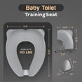 thumbnail image 2 of Baby Proof Me Essentials Funda de Inodoro para Niños Pequeños Protección contra Salpicaduras, Asiento de Orinal de Viaje Plegable Gris con Bolsa de Almacenamiento, 2 of 6