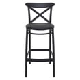 thumbnail image 4 of Compamia Cross Contemporary Resin Indoor Outdoor Bar Stool - Set of 1, Black, 4 of 6