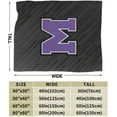 thumbnail image 3 of Mount Union Purple Fleece Blanket, Very Soft Microfiber Flannel Blanket for Couch Warm and Cozy for All Seasons, 3 of 6