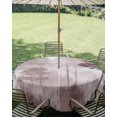 thumbnail image 2 of Outdoor Tablecloth with Umbrella Hole Zipper Boho Pines Round Tablecloth 60" Waterproof Outside Table Cloth Fogged Mist Forest Dusty Rose Mountain Vintage Patio Table Cover Tablecloths for Picnic, 2 of 8