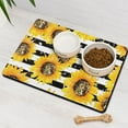 thumbnail image 3 of Retro Sunflower Graphic Dog Feeding Mat - Waterproof Pet Placemat with Rustic Aesthetic, Multi-Layer Protection for Floors, 3 of 3
