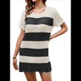 thumbnail image 2 of Traje de Baño de Ganchillo para Mujer 2025, Vestido de Punto de , Ropa de Verano Albaricoque Negro XL, 2 of 10
