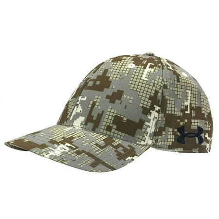 Under Armour Digi Camo Golf Cap Hat Curved Bill White/Digi Camo 1285134-280-L/XL
