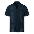 thumbnail image 1 of Camiseta con solapa para hombre, primavera/verano - Diseño con botón en el bolsillo, poliéster/spandex, tallas M-XXXXL (contorno de pecho 116-154 cm), 1 of 8